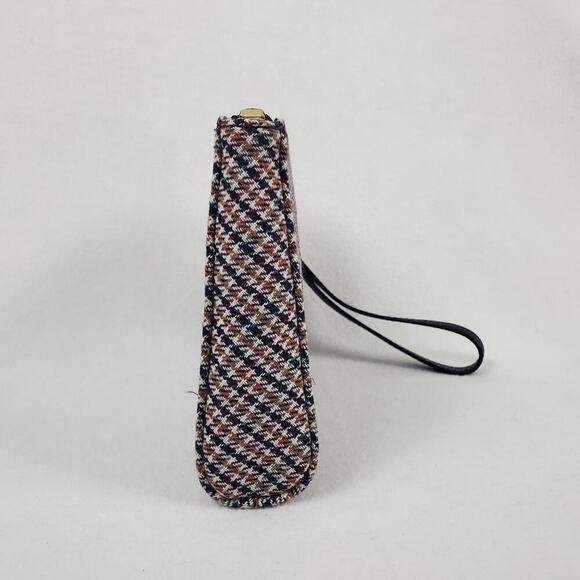 Vintage Talbots Wool Sheep Brown Black Wool Wristlet Purse - Picture 4 of 10